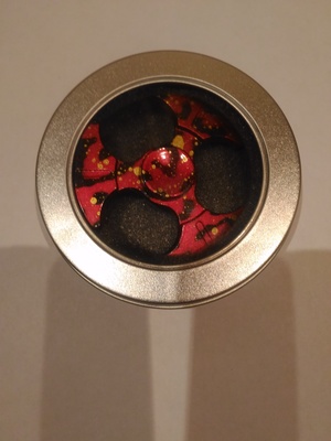 Спиннер-серп, мрамор красный, металл (фото, вид 1)
