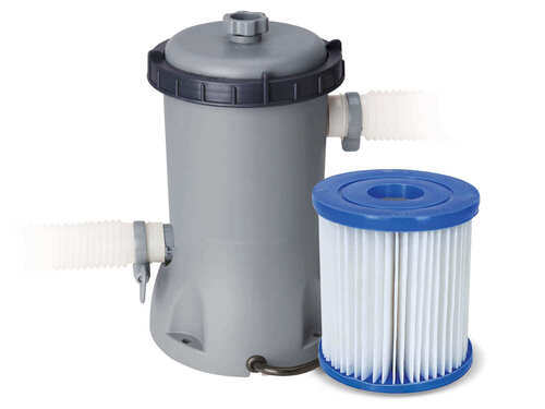 Каркасный бассейн Bestway 56620 Power Steel 427х250х100см, 7250л, фильтр-насос 2006л/ч, лестница, поплавок-дозатор (фото, вид 2)