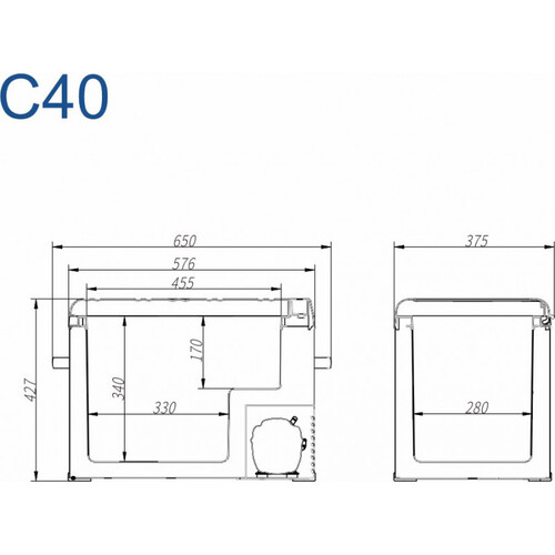 Автохолодильник Alpicool C40 40 л, 60 Вт. (фото, вид 4)