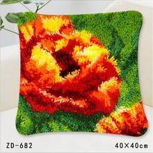 ZD-682 "Цветок на зеленом фоне", 40х40 см