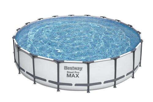 Каркасный бассейн 56462 Steel Pro Max 549х122см, 23062л, фильтр-насос 5678л/ч, лестница, тент (фото)