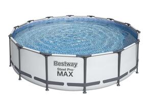 Каркасный бассейн Bestway 56950 Steel Pro Max 427х107см, 13030л, фильтр-насос 3028л/ч, лестница, тент