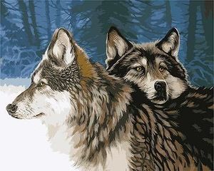 РЗ EХ5384 "Два волка зимой", 30х40 см